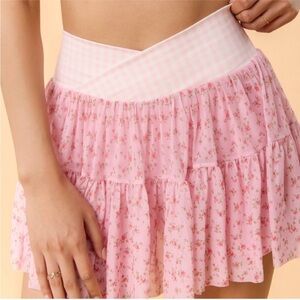 💐 Blogilates Women’s Ballerina Skort in Pink Gingham